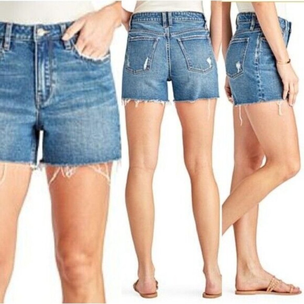 Sam Edelman Women's Sz. 6/28 The Stiletto Kalina High Rise Shorts Raw Hem NWT